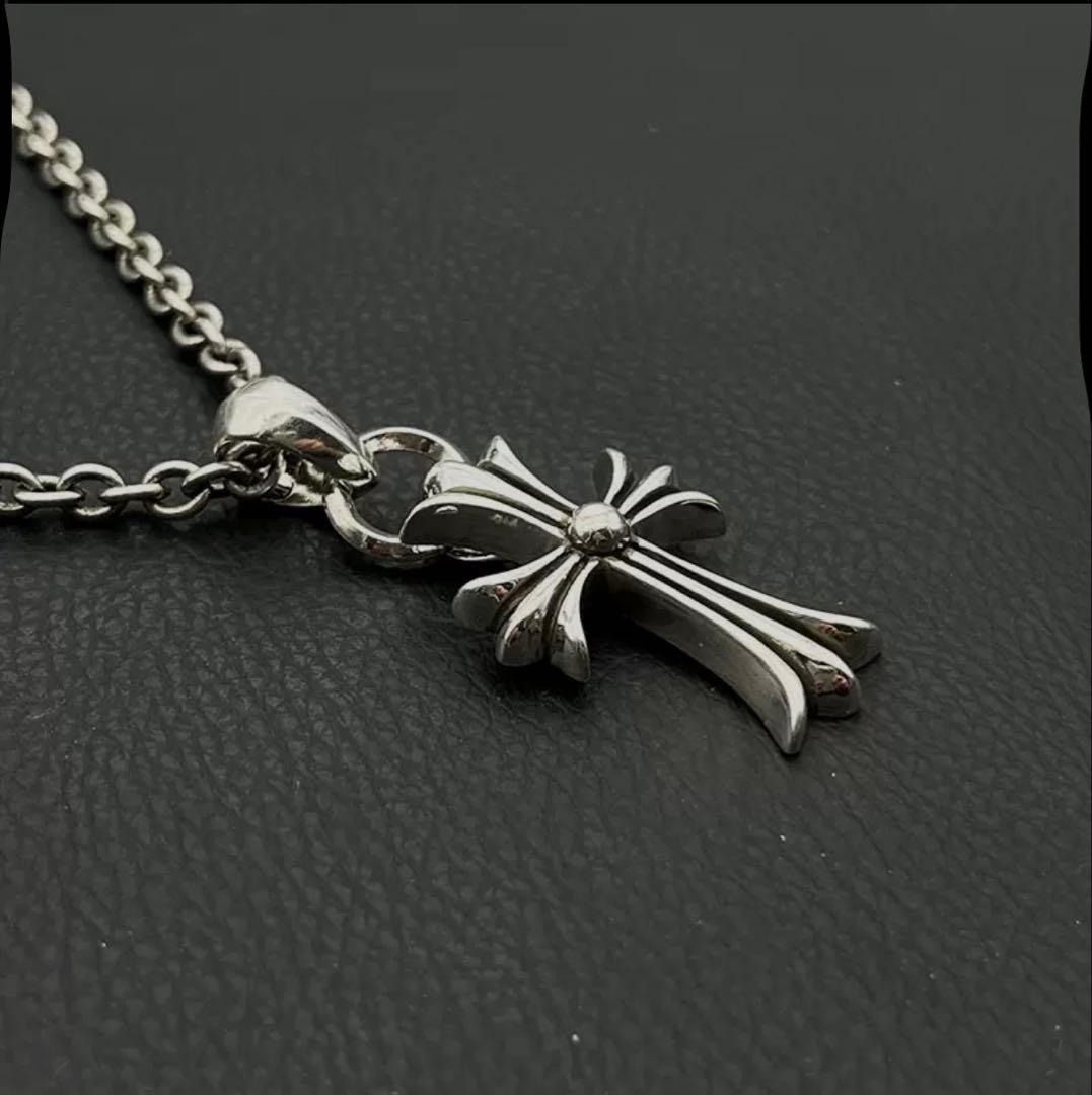 クロス ネックレス シルバー S925 60cm クロム