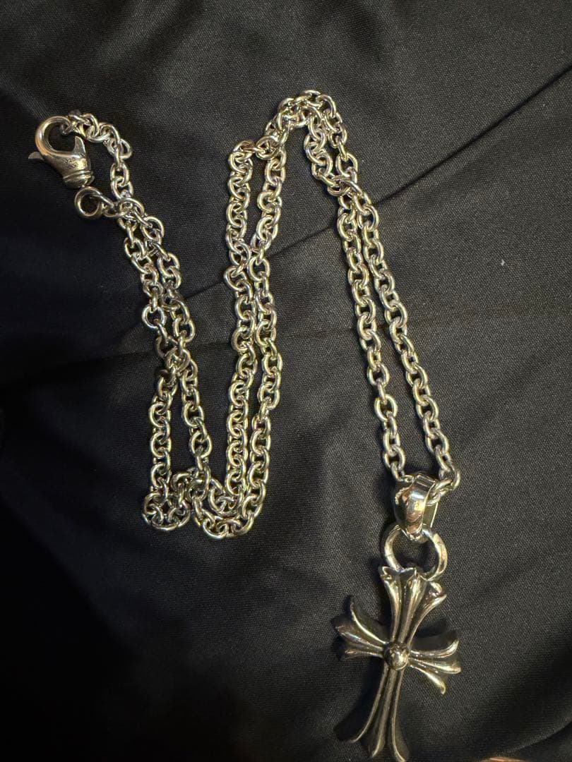 クロス ネックレス シルバー S925 60cm クロム