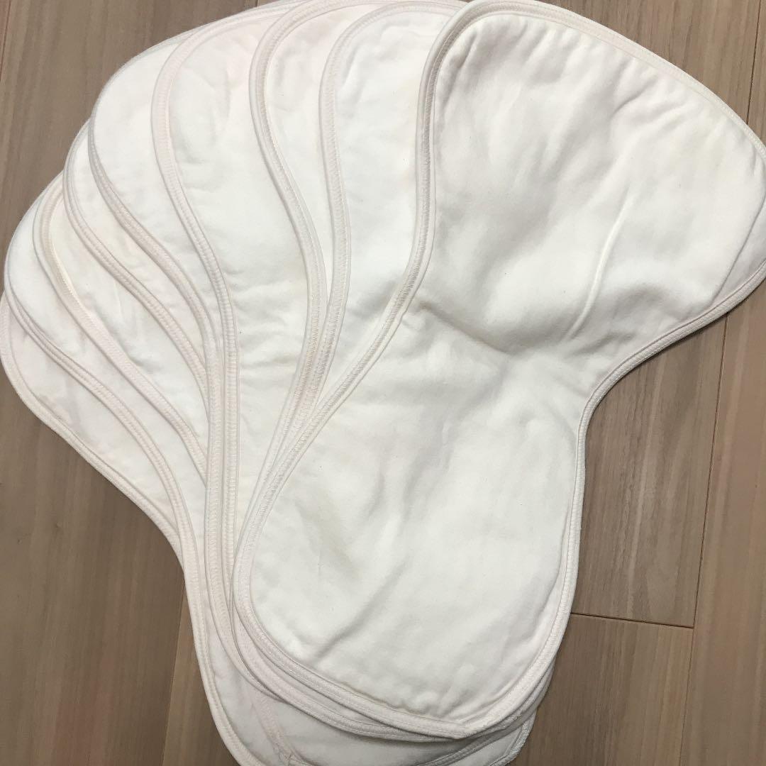 【新品未使用】オーガニックコットン100%布おむつ15枚＋オムツカバー2枚セット