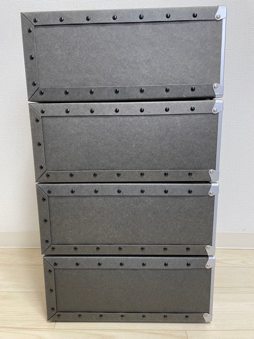 【廃盤】MUJI (無印良品)　硬質 パルプケース×4