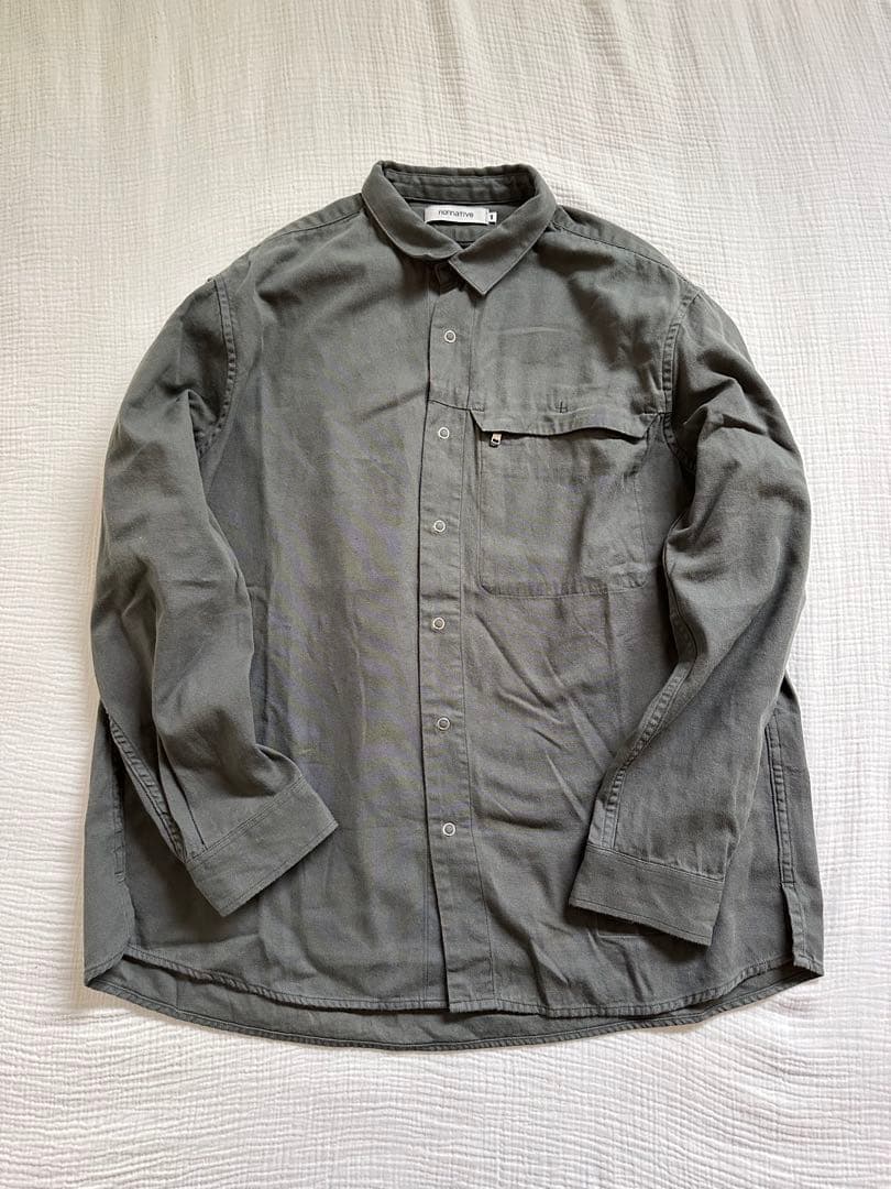 最新 nonnative WORKER ZIP SHIRT C/Li TWILL