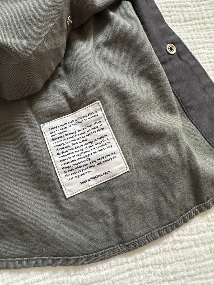 最新 nonnative WORKER ZIP SHIRT C/Li TWILL