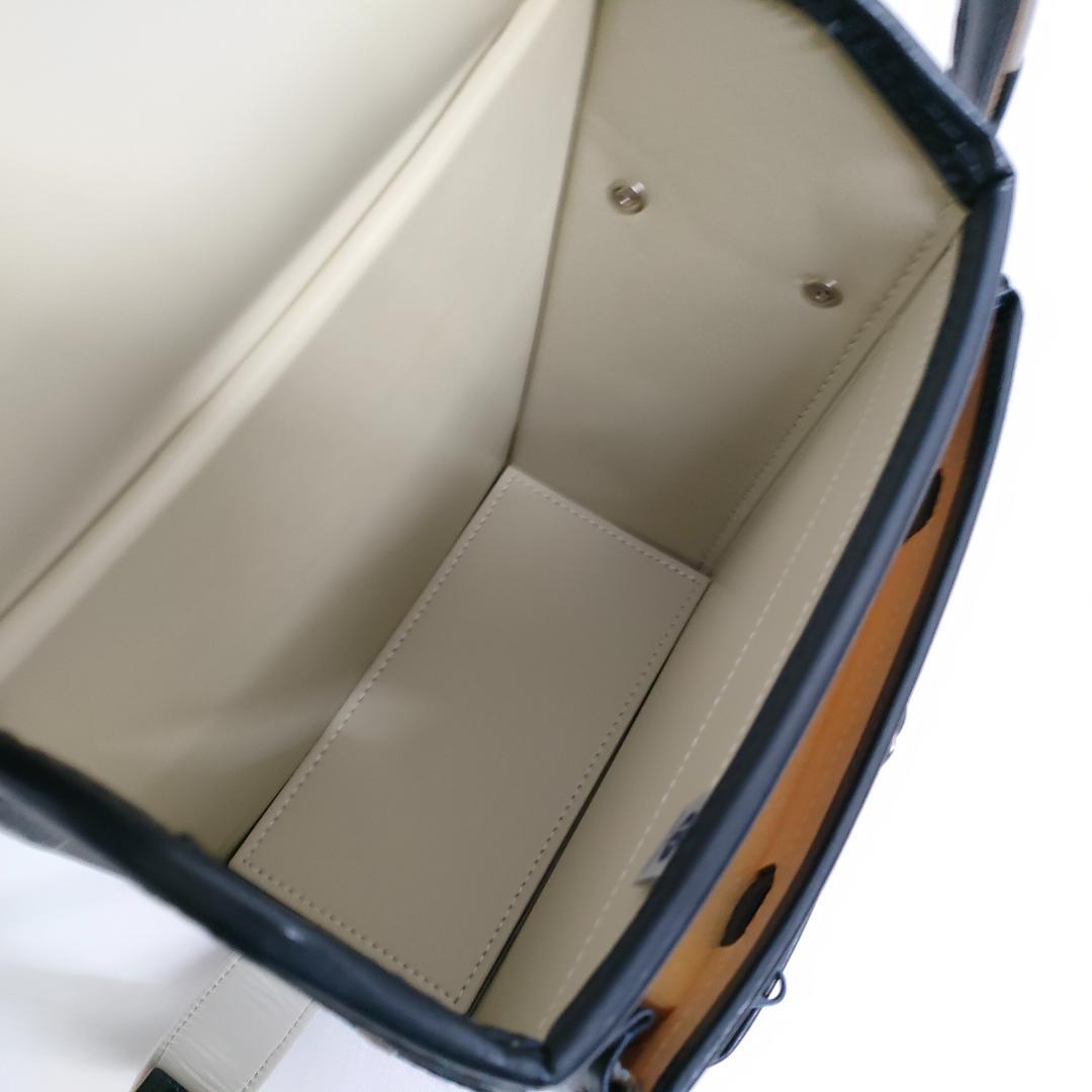 【未使用品】トヤマかばん店 牛革ボルサ ランドセル 紺/アイボリー