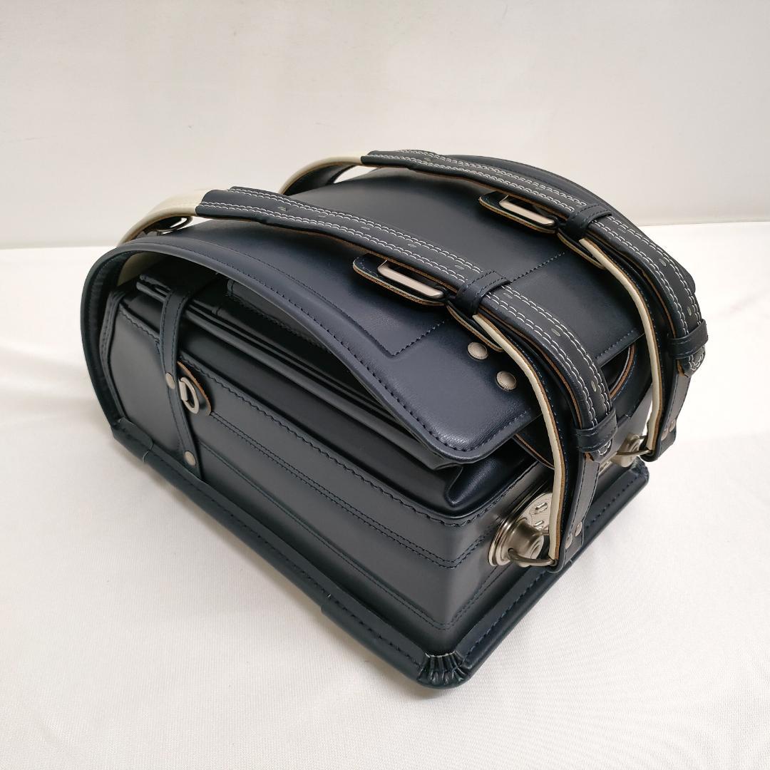 【未使用品】トヤマかばん店 牛革ボルサ ランドセル 紺/アイボリー