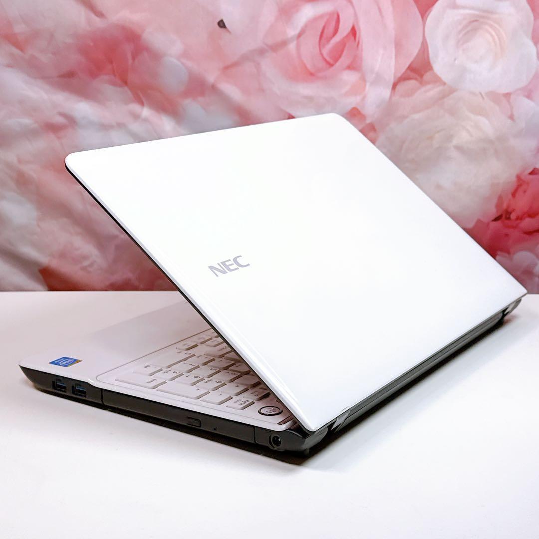 新品高速SSD✨windows11 カメラ ノートパソコン オフィス 薄型 白