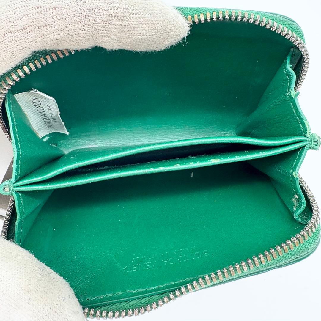 BOTTEGA ケース　マキシ　グリーン　イントレチャート　レザー