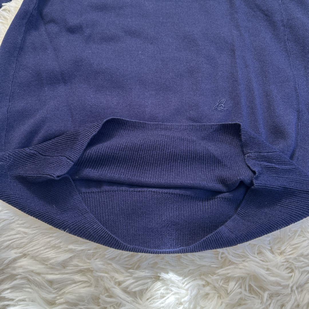 ✨美品✨マディソンブルー カシミヤシルク クルーネックニット ロゴ刺繍