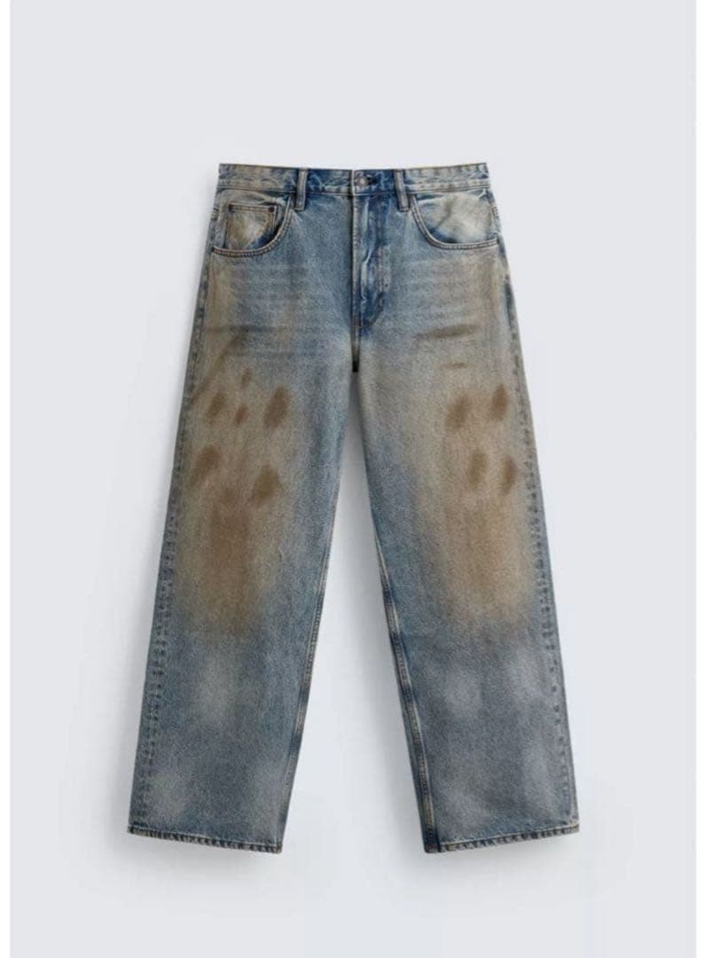 ZARA ヴィンテージ加工バギーフィットジーンズEU 34（JP 28）