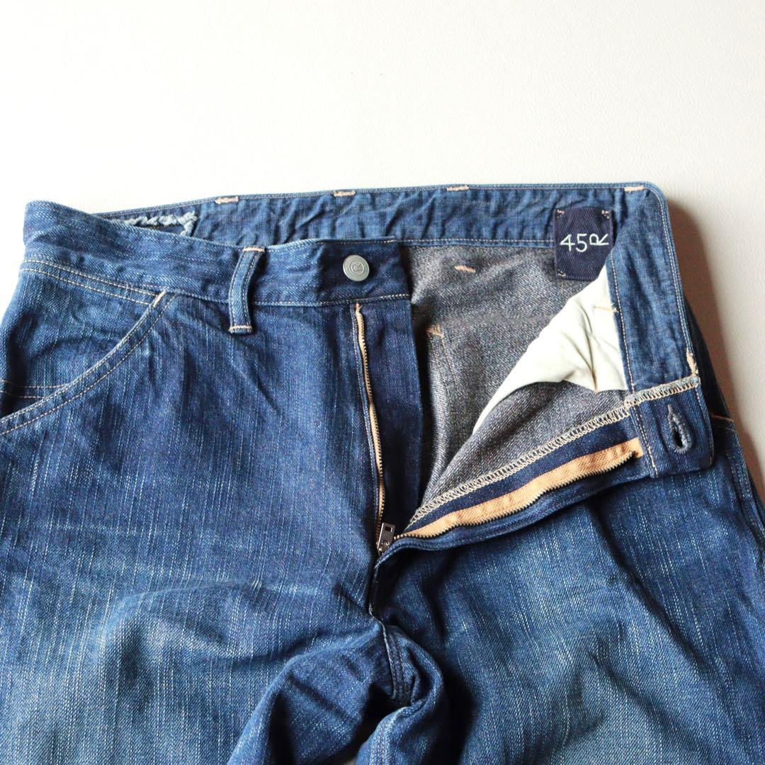 5226【美品】45R ツイードデニムの908山ペインター ワイドデニムパンツ