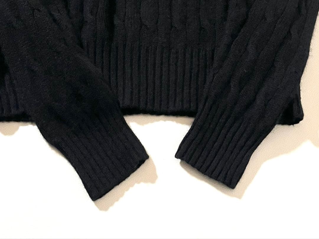 【美品】ポロ ラルフローレン　カシミヤ100% ニットセーター　ケーブル編み　L