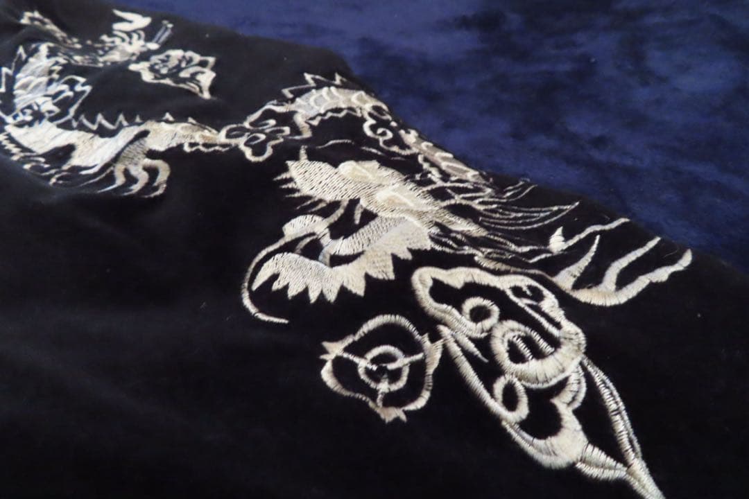 花旅楽団　スカルと蛇刺繍　スカジャン