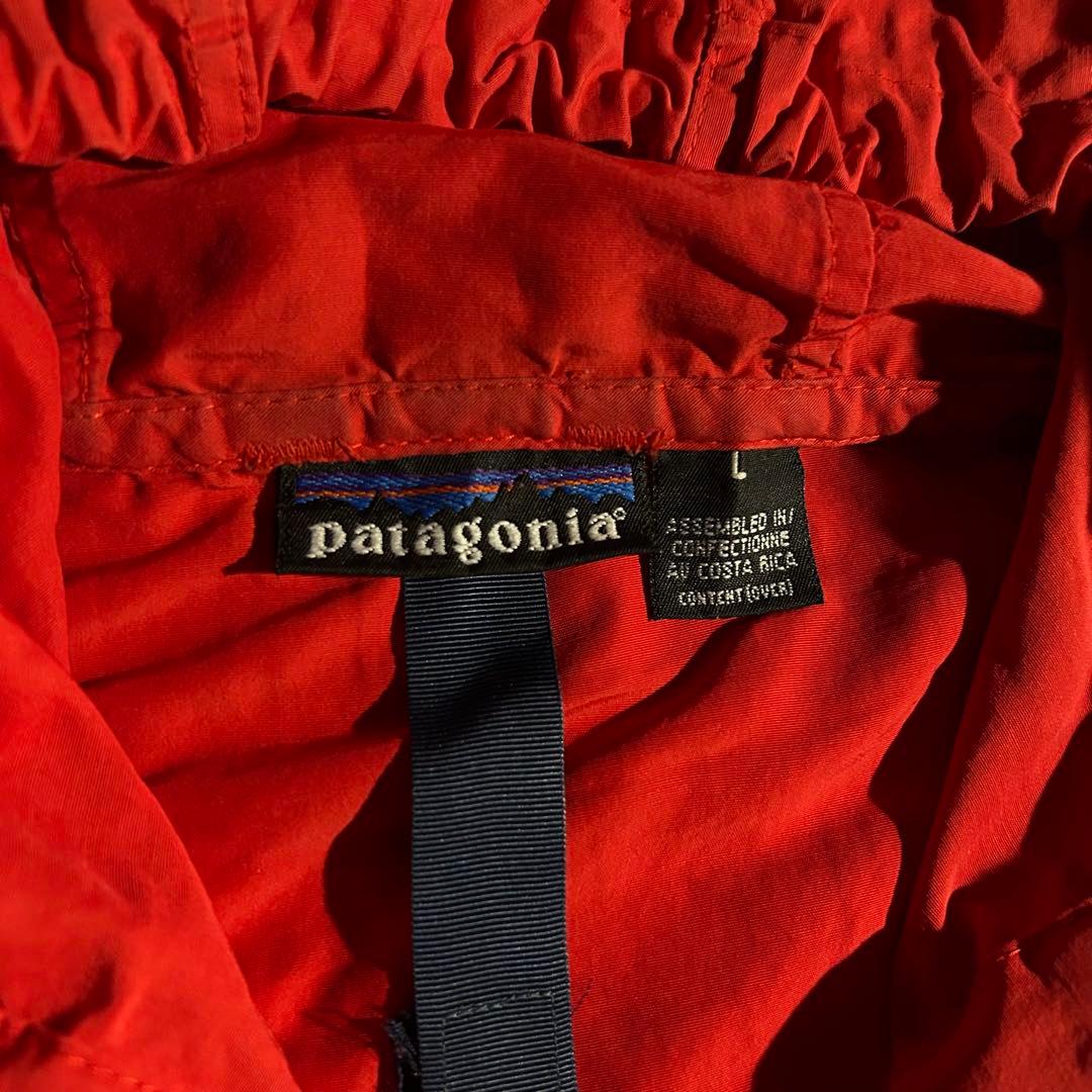 90s 雪なし patagonia バギーズプルオーバー アノラック 赤 USA