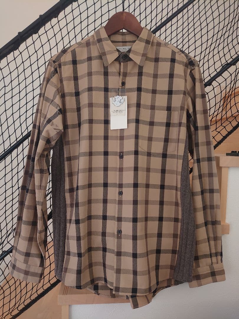 【タグ付き新品】 TOMORROWLAND コットン ニット シャツ