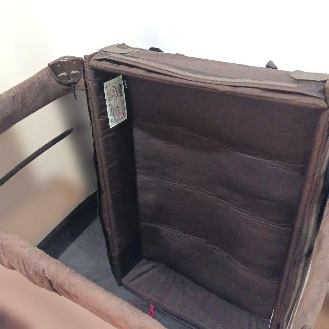 極美品 Aprica ココネルエアー プラス ベビーベッド ブラウン 折り畳み