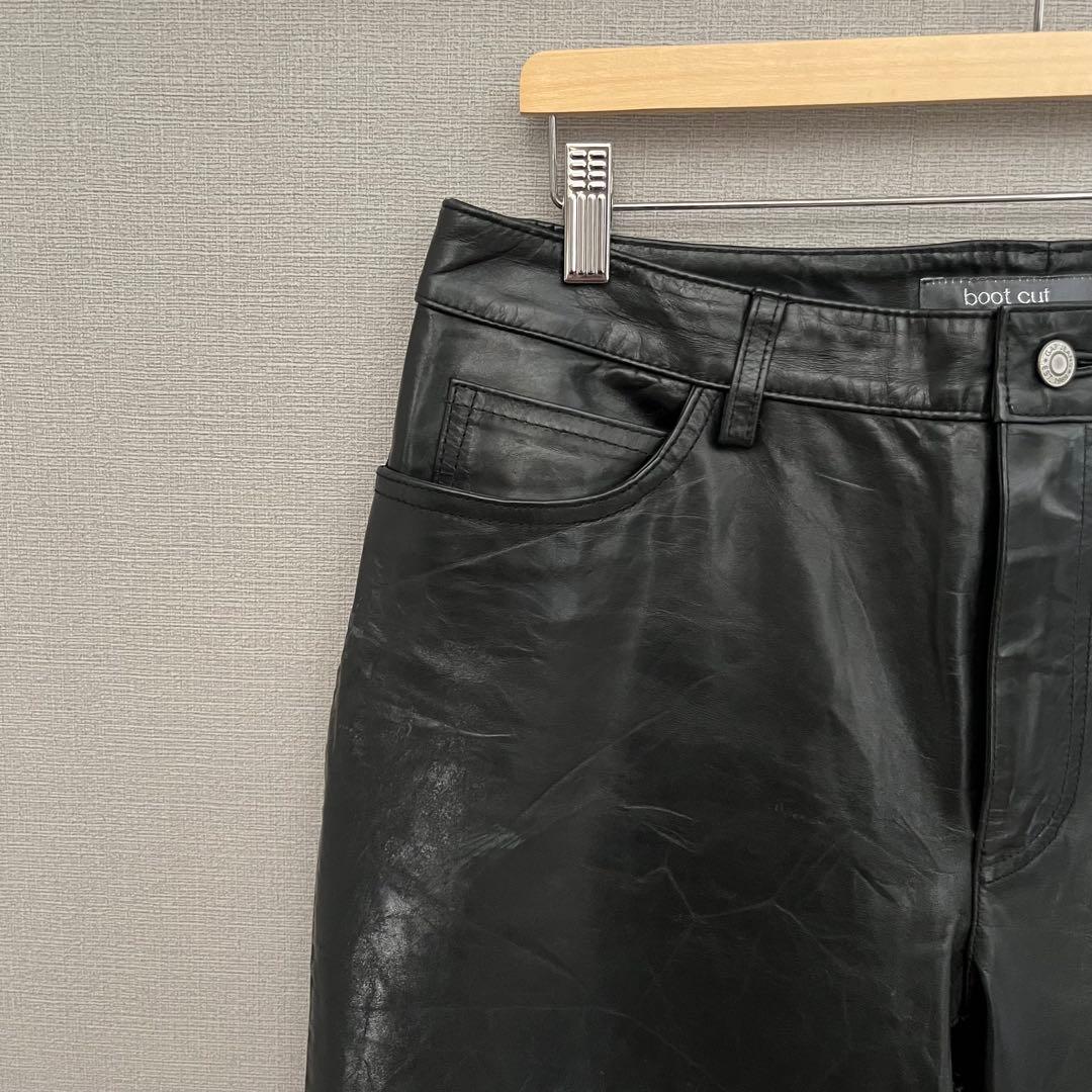 old gap bootfit レザーパンツ ブラック