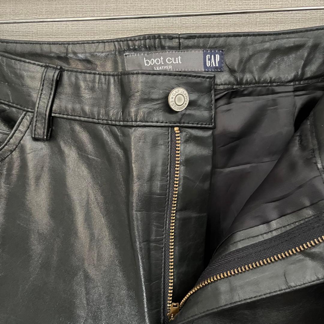 old gap bootfit レザーパンツ ブラック