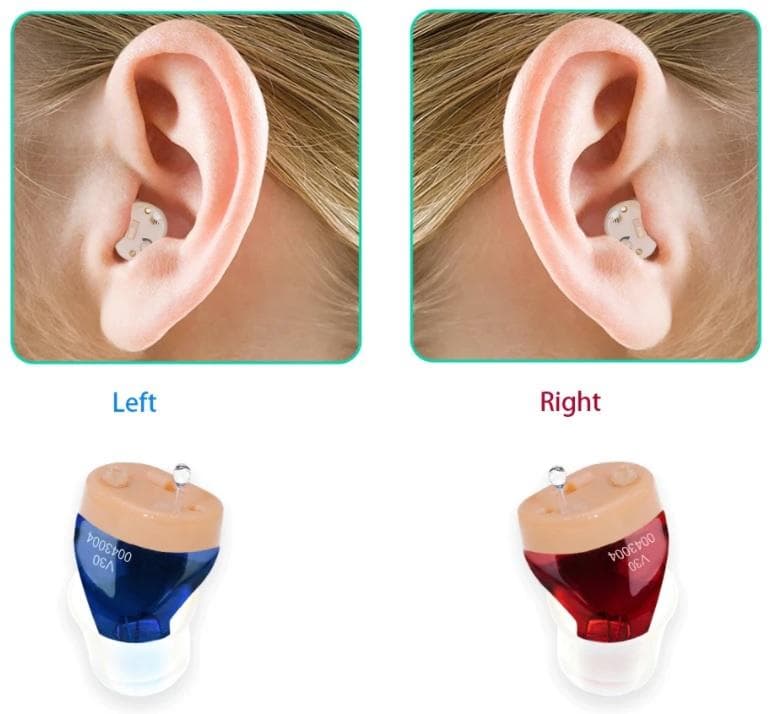 （訳あり品）USB充電式 小さい耳穴集音器　両耳セット　高音質　回転ボリューム付