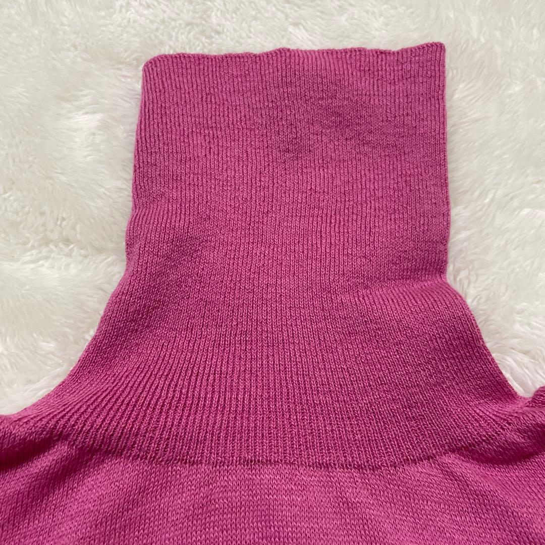 未使用タグ付き ホール超ガーゼの908タートル セーター ニット ピンク 03