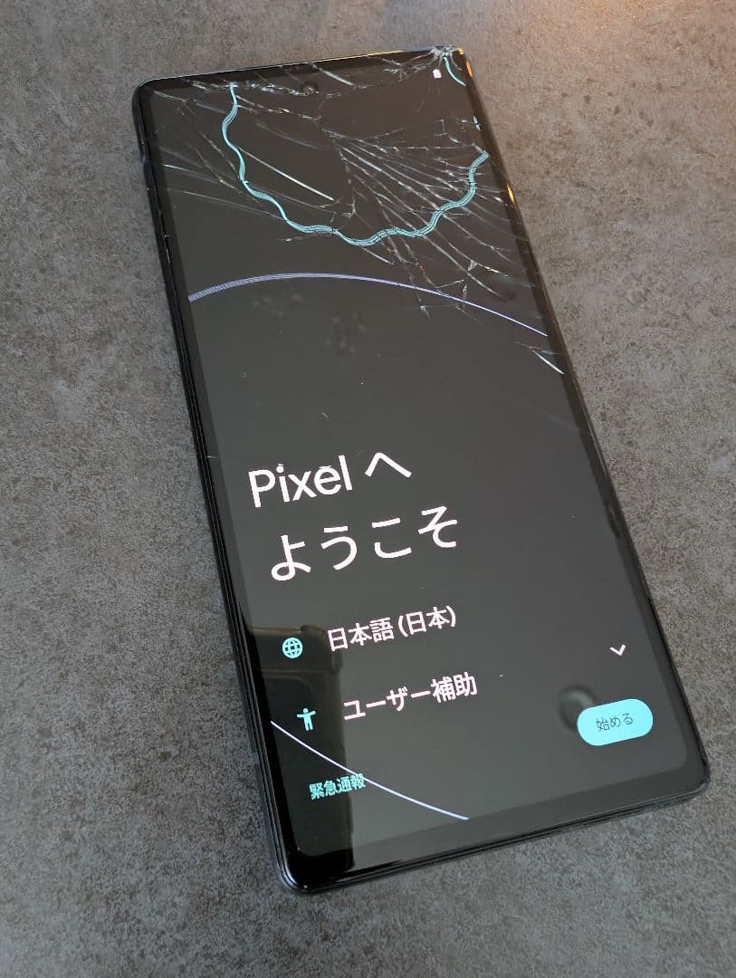 Google Pixel 6a 本体 画面ひび割れあり