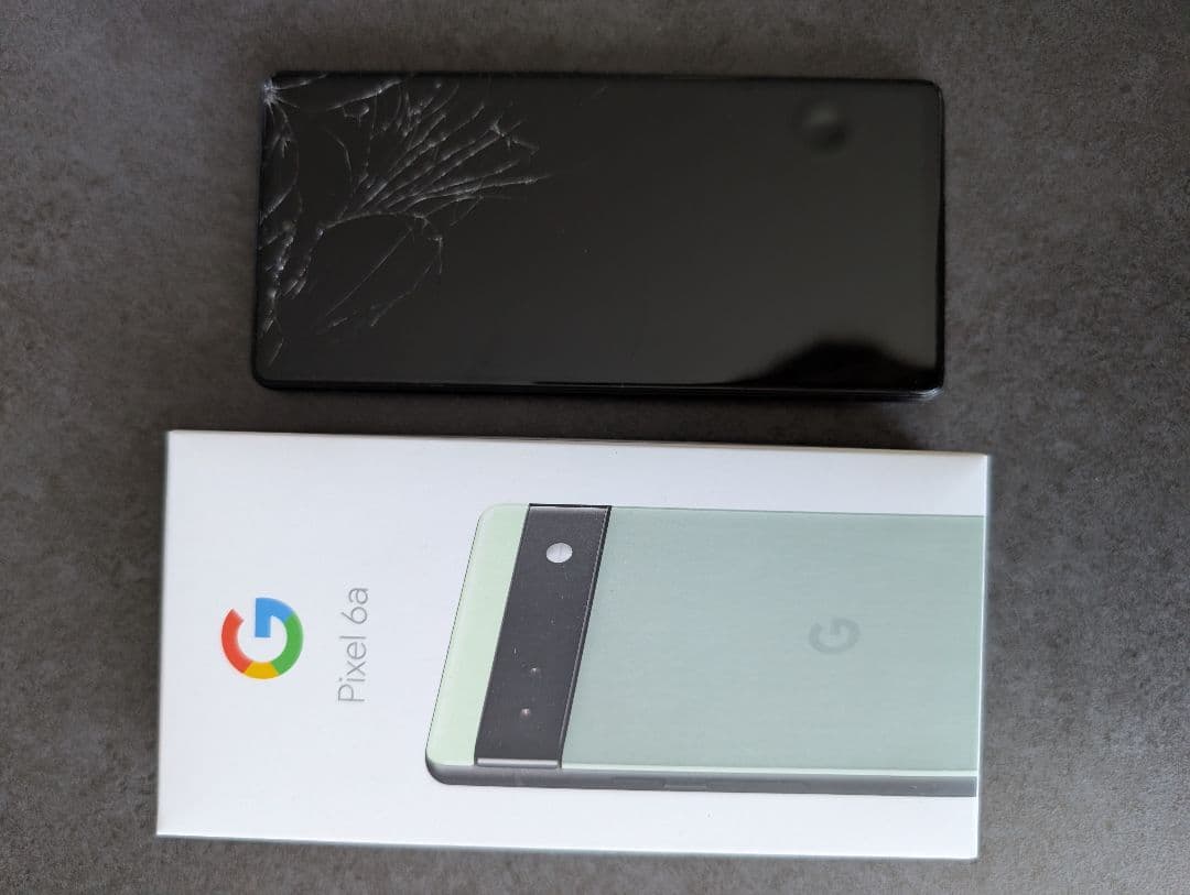 Google Pixel 6a 本体 画面ひび割れあり