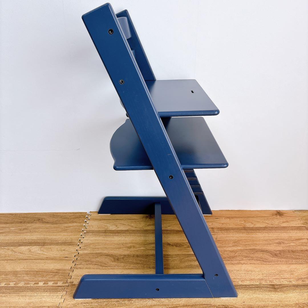 良品　ストッケ　トリップトラップ　廃盤カラー　ダークブルー　ベビーチェア