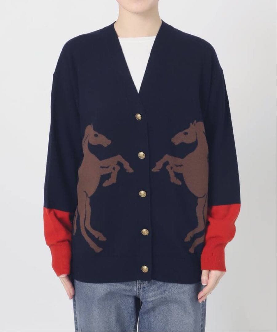 FRAMeWORK Horseインターシャ カーディガン