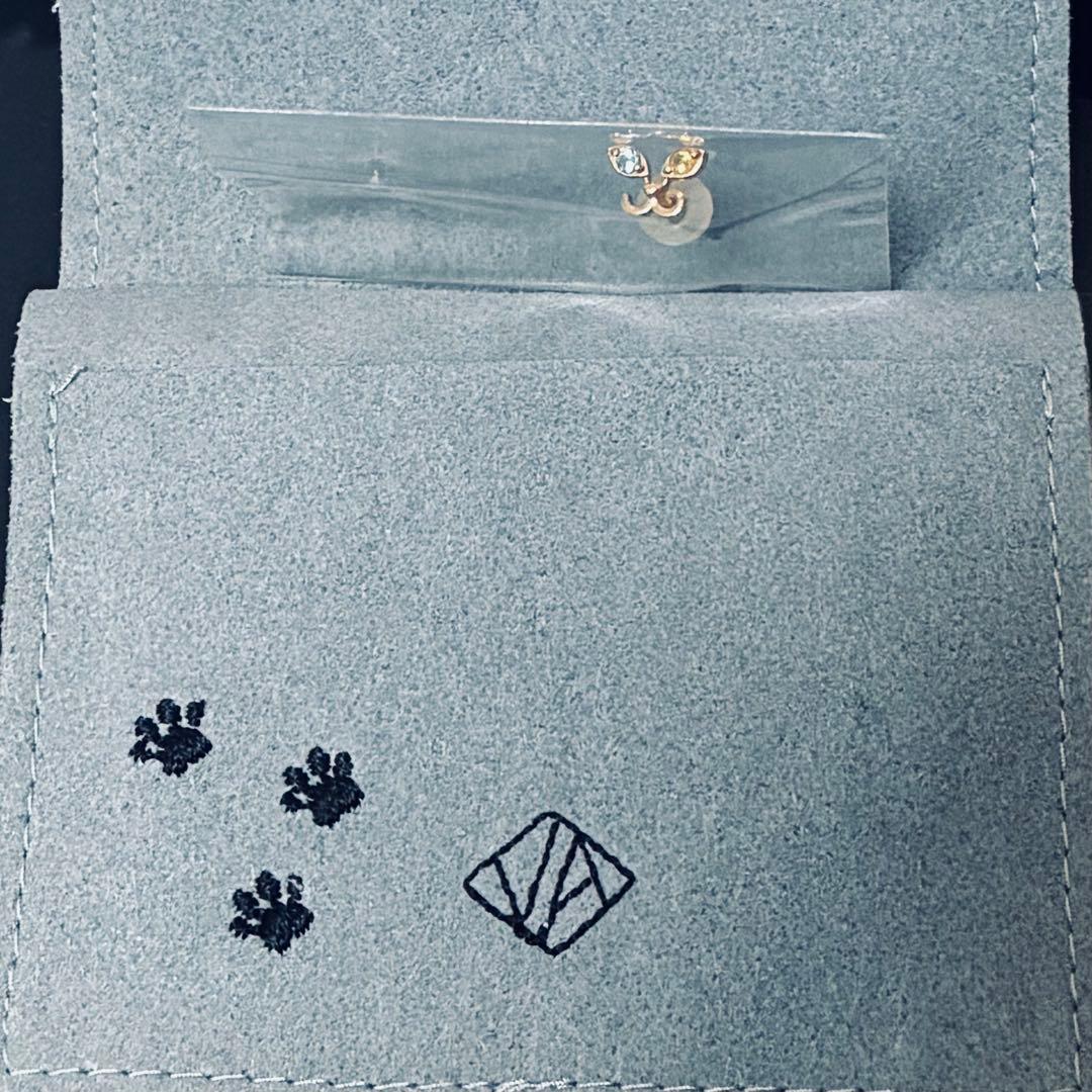 ヴァンドーム青山　K10イエローゴールド ねこ オッドアイ ピアス（片耳用）