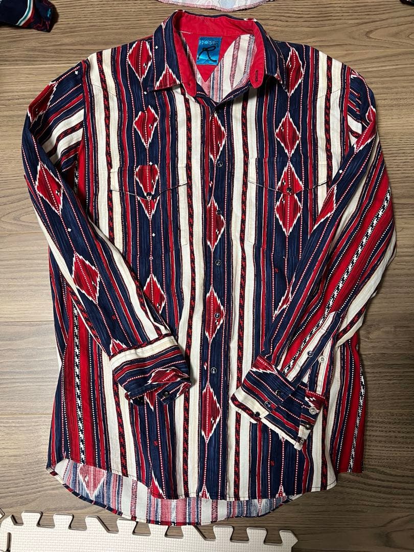 荒*T様 ウエスタンシャツなど4枚まとめ売り　ネイティブ柄　Wrangler ラ