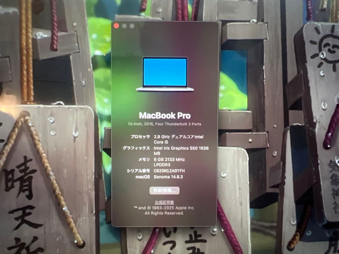 ず*ん様 MacBook Pro 2016 8/256GB touch bar