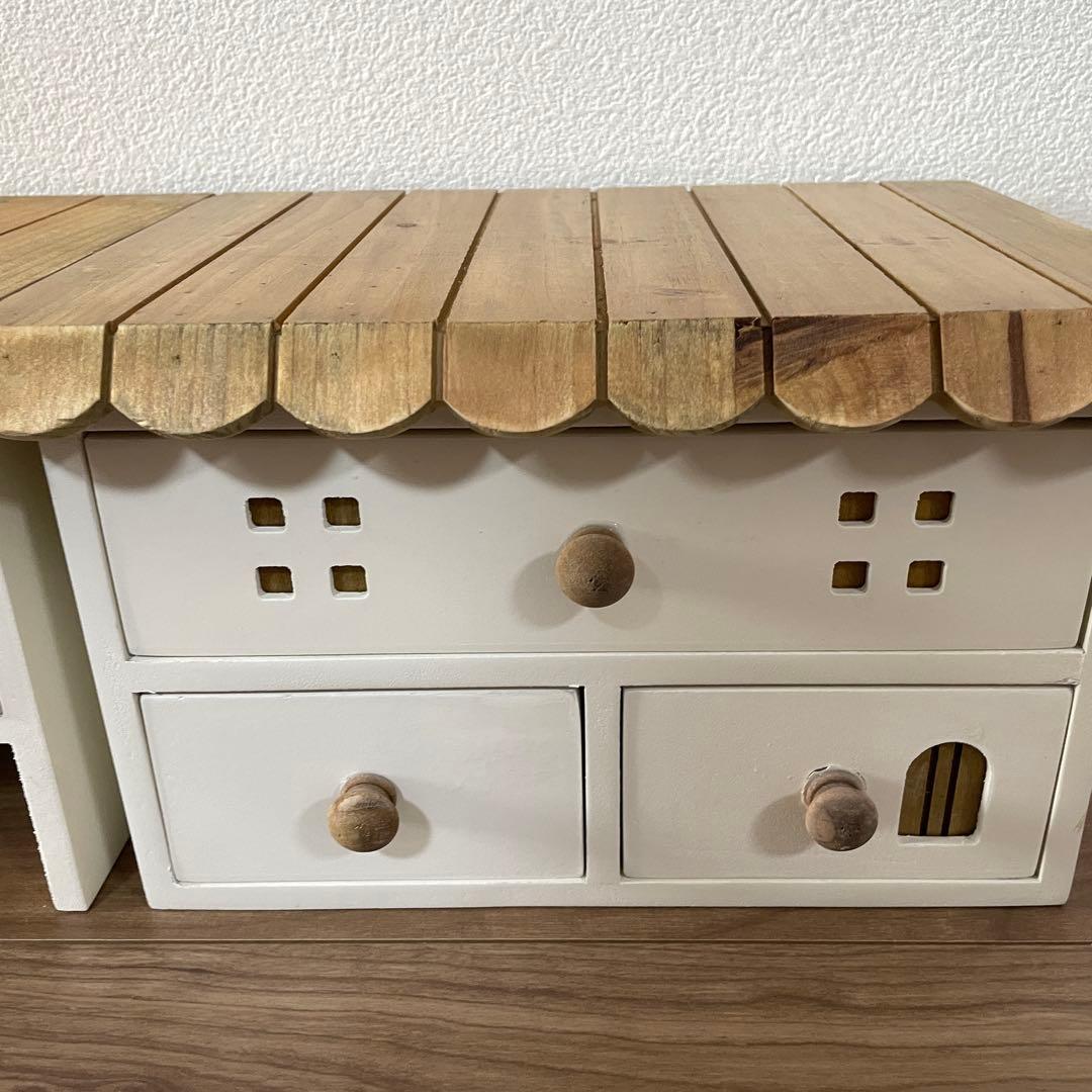 サリュ　おうちモニタースタンド　おうち3引き出しラック