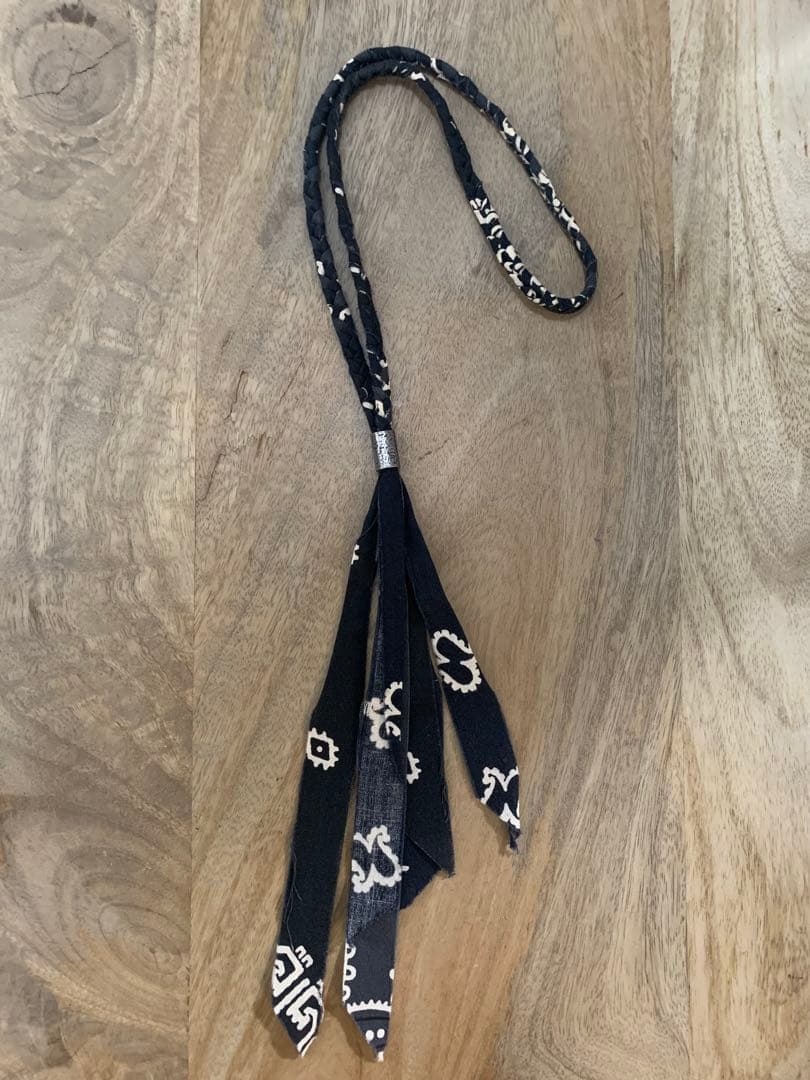 【美品】Kapital キャピタル バンダナ フリンジネックレス ネイビー