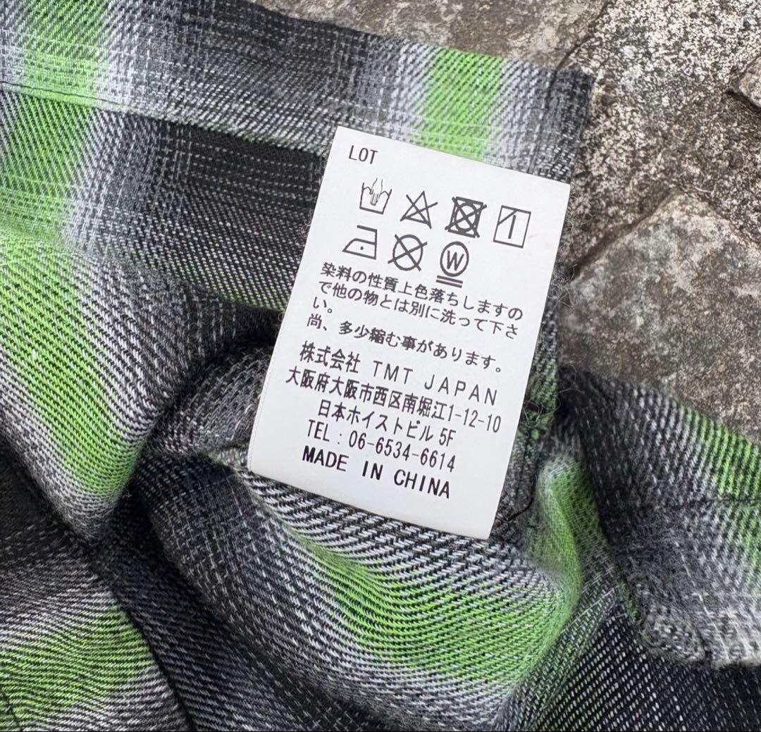 ◆TMT オンブレ シャドーチェック ネルシャツ L 試着のみ 美品◆