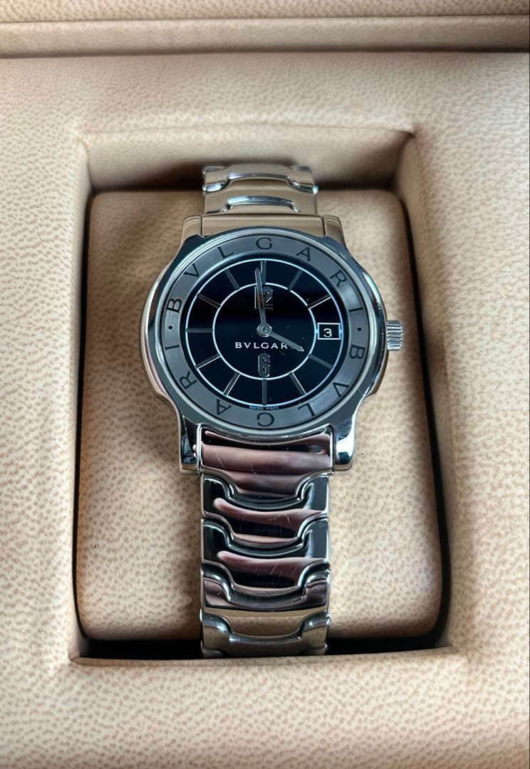 BVLGARI ソロテンポST35S 中古美品　オーバーホール電池交換済　可動品