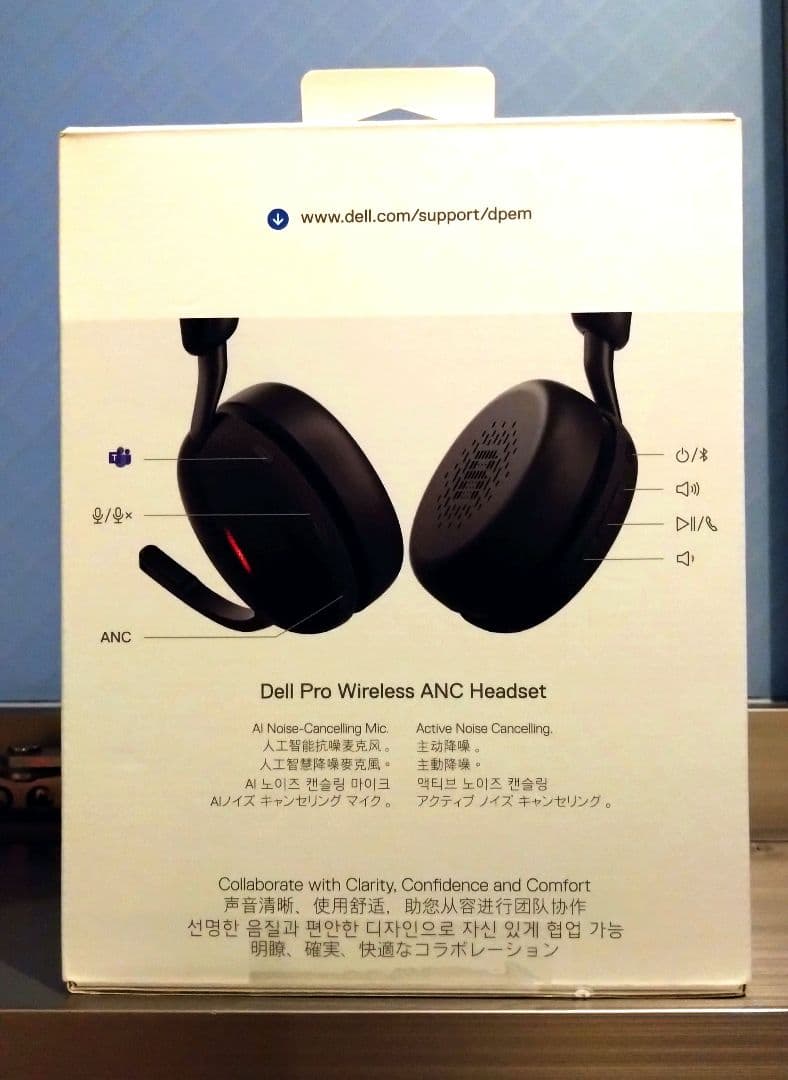 ヘッドホン Dell Pro Wireless ANC Headset WL5024