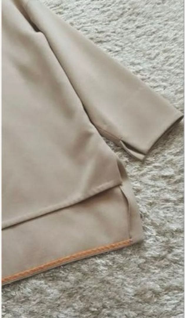 SALE【ENFOLD】 スポンジダブルクロススリットネックTOP プルオーバー