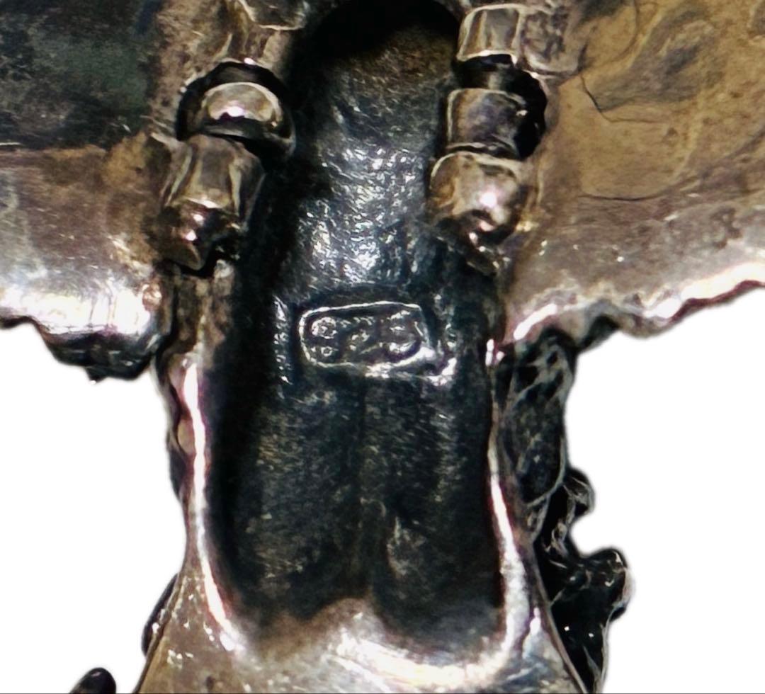 シルバー925 ネックレス　ペンダント　イーグル　スネーク　ターコイズ　フェザー