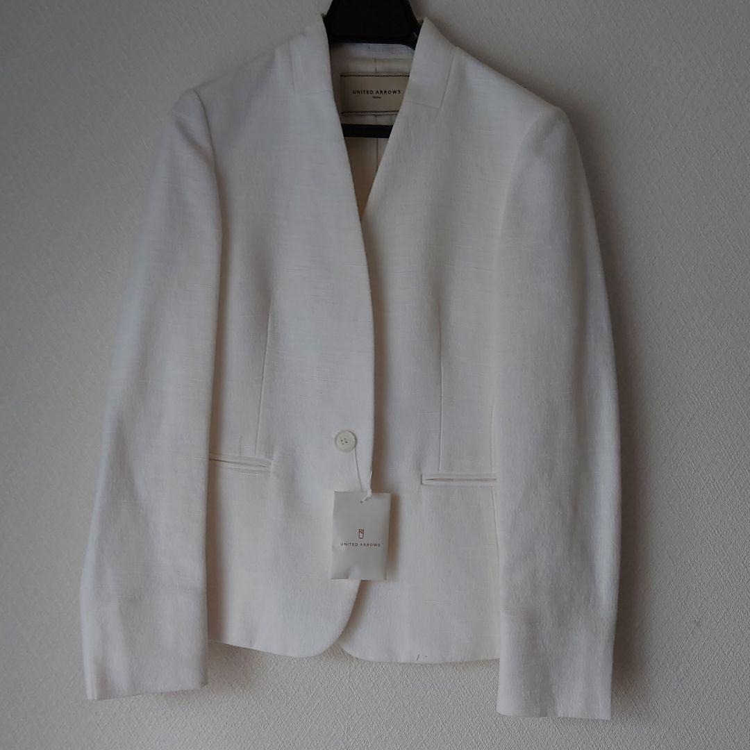 ユナイテッドアローズ　スーツ　白　ジャケット34　パンツ36
