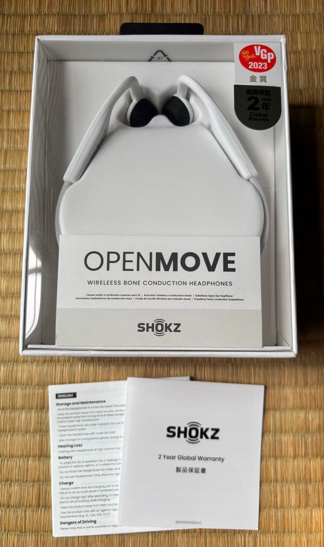 Shokzショックス骨伝導ワイヤレスヘッドホン AFT-EP000023ホワイト