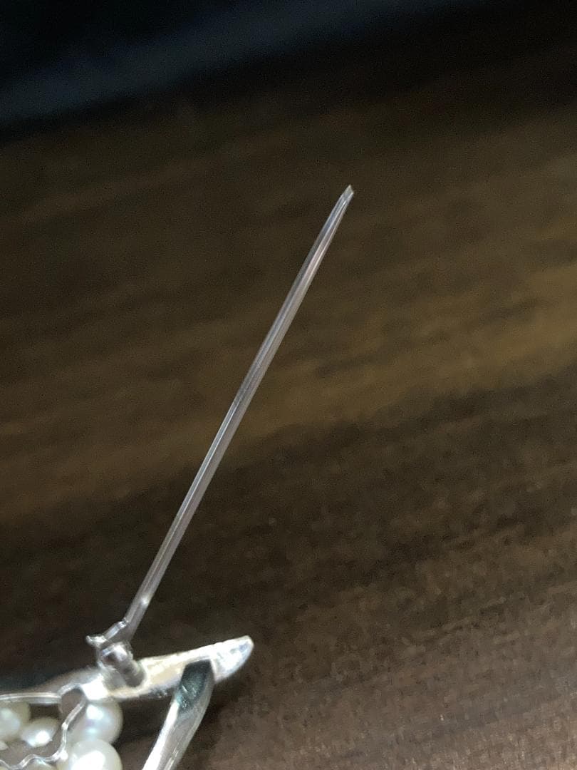 MIKIMOTO ミキモト パール 真珠 6粒 ブローチ シルバー 925