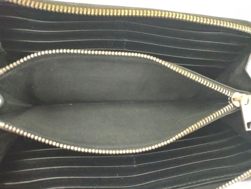 マルジェラ　長財布　ラウンド　ファスナー ステッチ　L字　ブラック　レザー