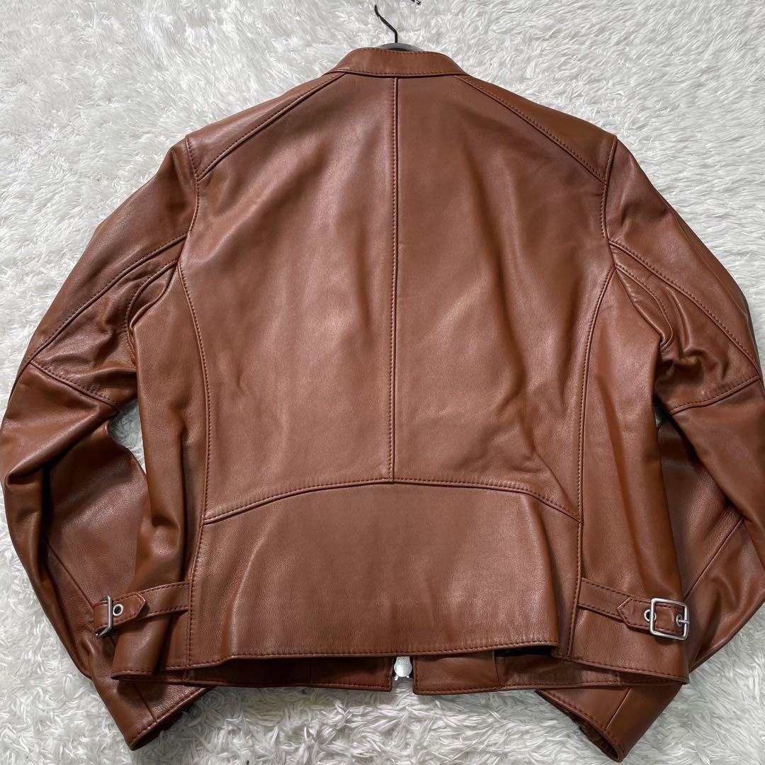 【未使用品】 COACH ラムレザー シグネチャー シングル ライダース M