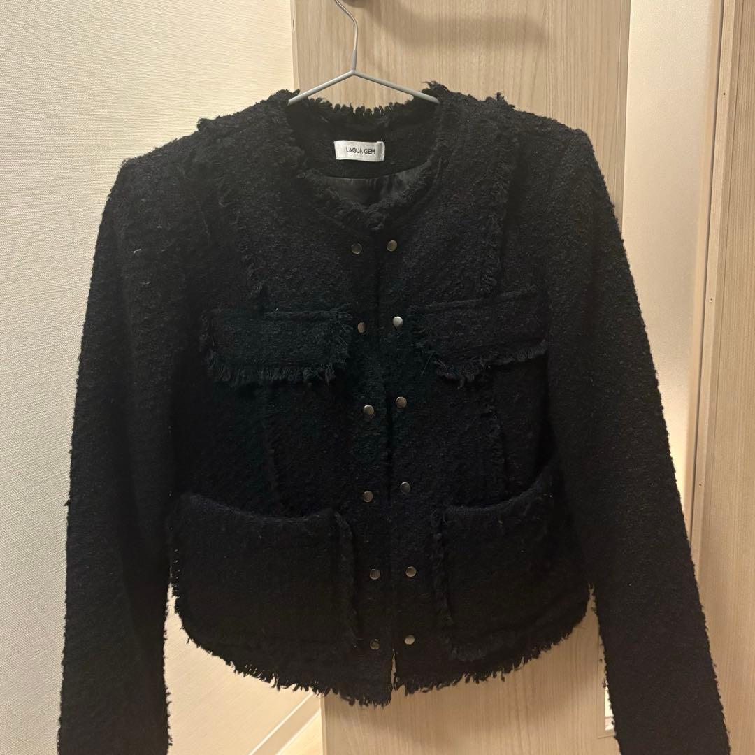 完売 LAGUA GEM COMPACT TWEED ジャケット