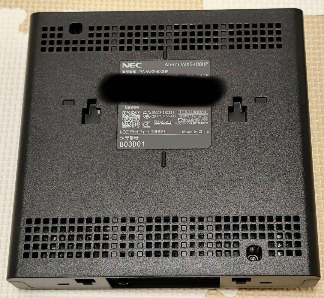 NEC Aterm PA-WX5400HP 美品 付属品完備 Wi-Fi6対応