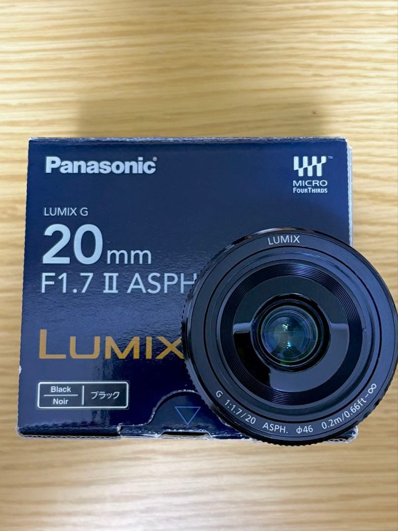 LUMIX G 20mm F1.7 II ASPH. ブラック【外箱・説明書付】
