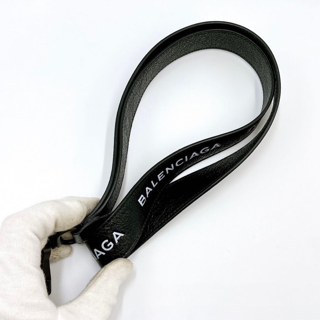 【LOOOVE】極美品＊バレンシアガ ランヤード レザー ネックストラップ