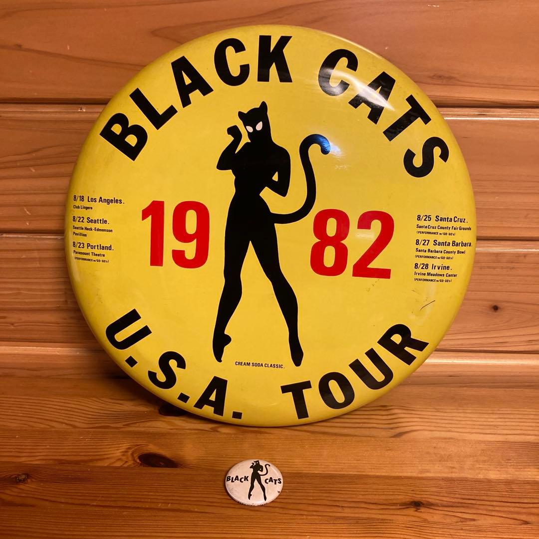 BLACK CATS 1982 U.S.A. ツアー丸型プレート&おまけバッジ付