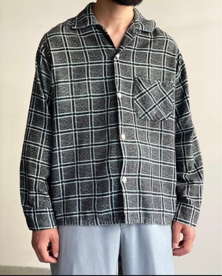 50 ~ 60's Cotton Open Collar shirt プリネル
