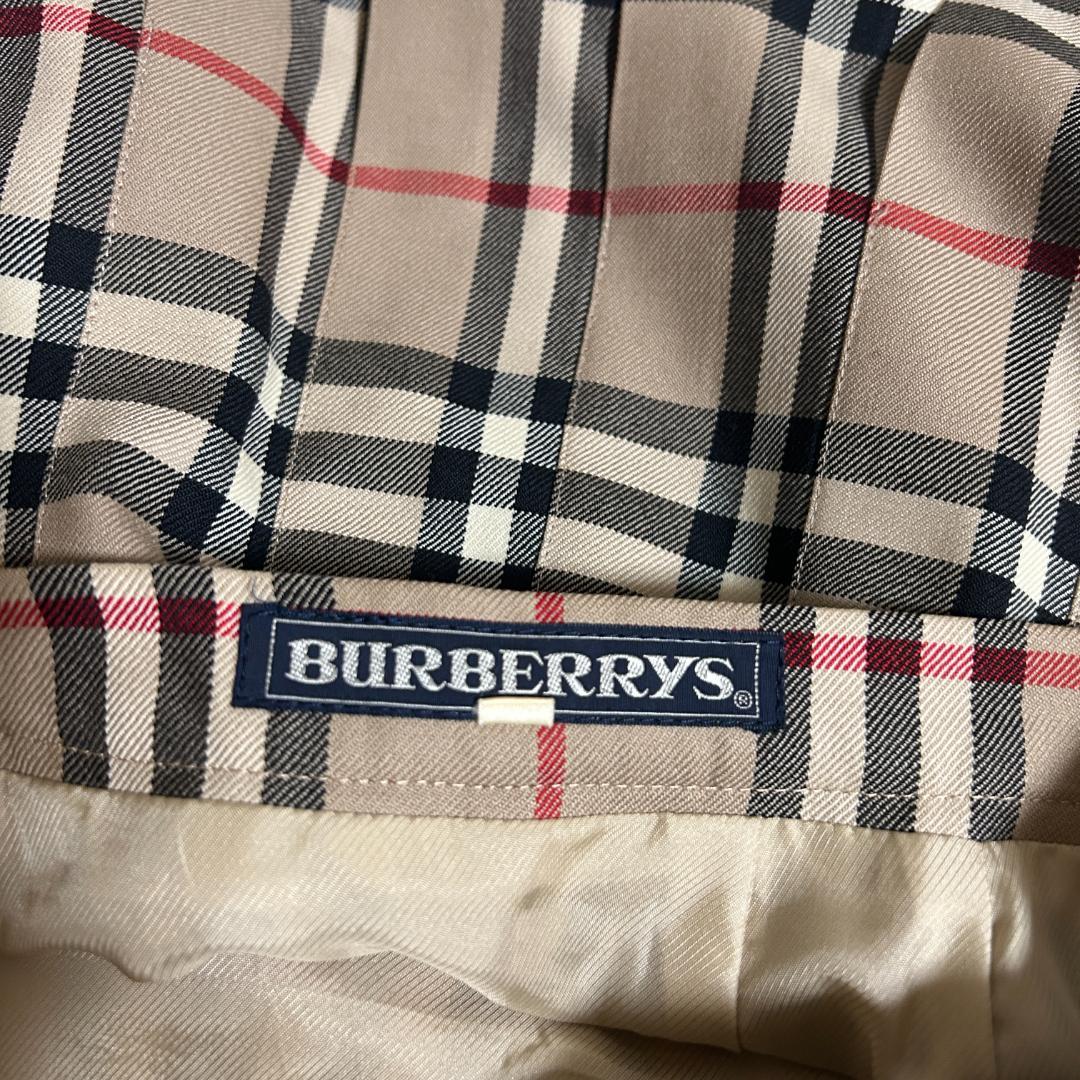 BURBERRYS バーバリー プリーツスカート ノバチェック ベージュ ウール