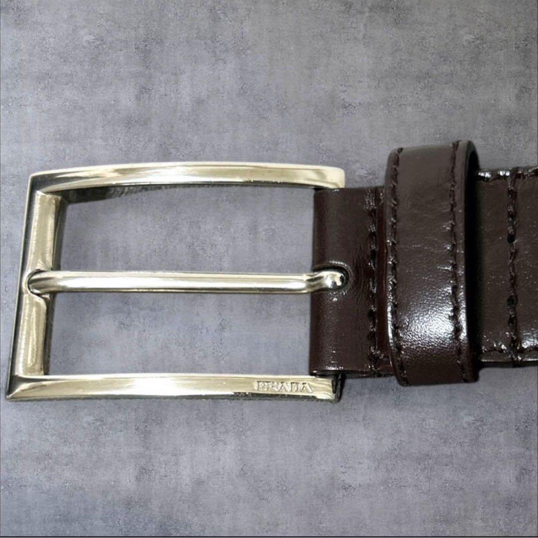 PRADA プラダ ベルト レザー ダークブラウン