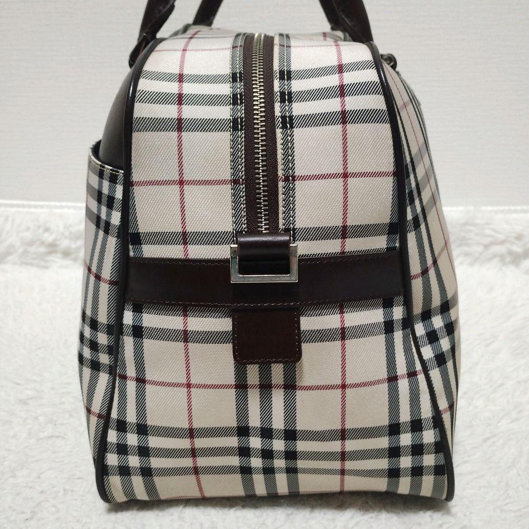 【美品】大容量 Burberry ノバチェック ボストンバッグ　2WAY レザー